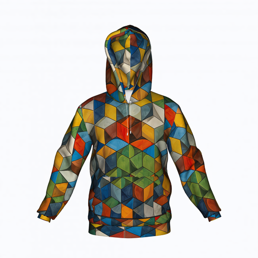 Cubist Spectrum Full Print Unisex Hoodie - Cotton