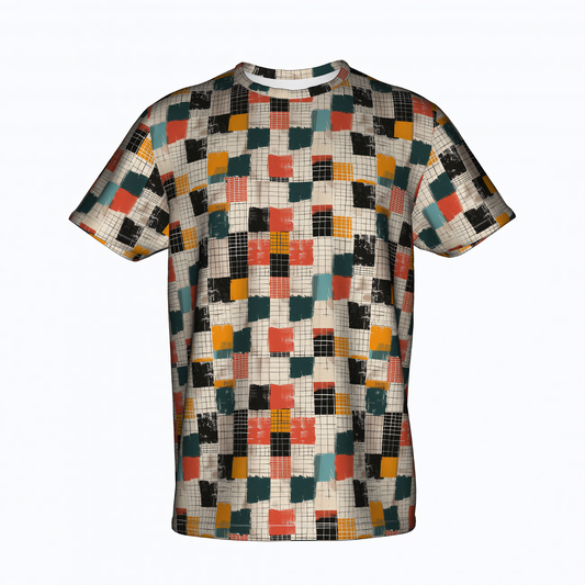 Mosaic Artisan Full Print Men's T-Shirt - Cotton