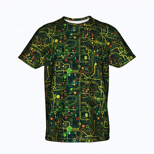 Digital Nexus Full Print Men's T-Shirt - Cotton