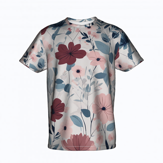 Ethereal Petals Full Print Men's T-Shirt - Cotton