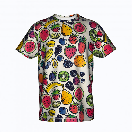 Summer Orchard Full Print Men's T-Shirt - Cotton